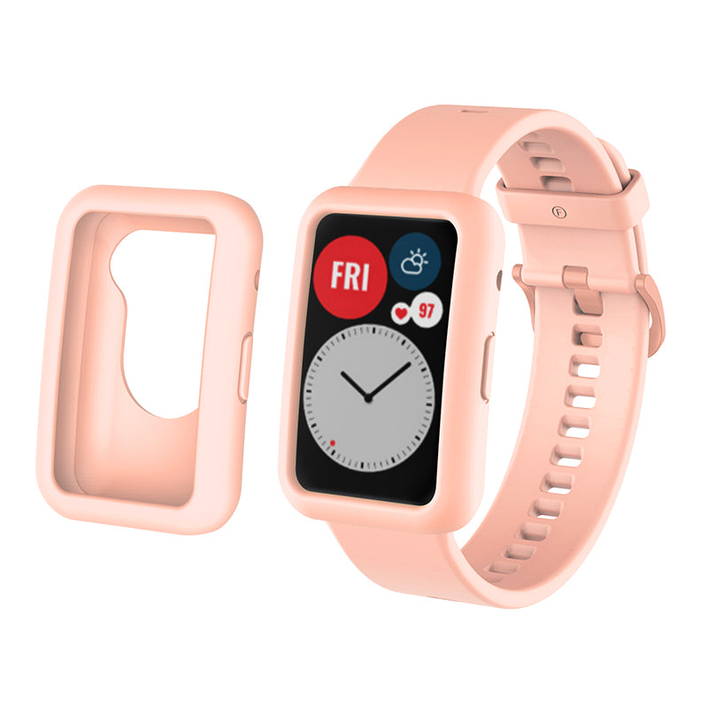 Silicone Watch Band for Huawei Watch Fit Replacement Adjustable Wrist Strap + Anti-scratch Watch Case Silicone Watch Band for Huawei Watch Fit Replacement Adjustable Wrist Strap + Anti-scratch Watch Case